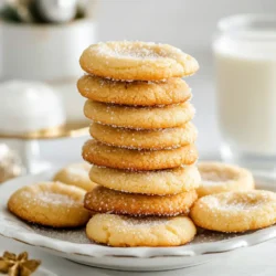 - 2 ¾ cups all-purpose flour - 1 teaspoon baking soda - ½ teaspoon baking powder - 1 cup unsalted butter, softened - 1 ½ cups white sugar - 1 egg - 1 teaspoon vanilla extract - ½ teaspoon almond extract - 3 tablespoons sour cream - ½ teaspoon salt - Extra sugar for rolling Each ingredient plays a key role in making these cookies soft and tasty. The flour gives structure. Baking soda and baking powder help them rise. Butter adds richness, while sugar makes them sweet. The egg binds it all together. Vanilla and almond extracts bring flavor, and sour cream keeps them moist. You can add more fun! Try mixing in chocolate chips, or nuts for texture. Lemon zest gives a fresh twist. A pinch of cinnamon adds warmth. Feel free to get creative and adjust to your taste! {{ingredient_image_1}} To start, preheat your oven to 350°F (175°C). Line a baking sheet with parchment paper to keep your cookies from sticking. In a medium bowl, whisk together 2 ¾ cups of all-purpose flour, 1 teaspoon of baking soda, ½ teaspoon of baking powder, and ½ teaspoon of salt. Set this mixture aside for later. In a large mixing bowl, use a hand mixer to beat 1 cup of softened unsalted butter and 1 ½ cups of white sugar. Mix this until it looks light and fluffy, which takes about 3-4 minutes. Next, add in 1 egg, 1 teaspoon of vanilla extract, ½ teaspoon of almond extract, and 3 tablespoons of sour cream. Mix until everything is well combined. Now, gradually add the dry mixture to the wet ingredients. Stir gently until just combined. Be careful not to overmix; this will help keep your cookies soft. Once your dough is ready, use a cookie scoop or tablespoon to scoop dough. Roll each ball in extra sugar for a sweet touch. Place them on the prepared baking sheet, leaving some space between each cookie. Bake in your preheated oven for 8-10 minutes. Look for lightly golden edges. The centers may seem slightly underbaked, but this is perfect for that soft bite you want. After baking, let the cookies cool on the baking sheet for about 5 minutes. This helps them set and makes them easier to move. Then, transfer them to a wire rack to cool completely. For serving, stack these cookies on a nice plate. You can sprinkle a few extra sugar crystals on top for a lovely shimmer. Enjoy them with a glass of milk for a classic treat! To make sugar cookies soft, use room-temperature butter. This helps create a creamy mix with sugar. Beat them together until the mixture looks light and fluffy. Add sour cream, which keeps the cookies moist. When you mix the dry and wet ingredients, do it gently. Overmixing can make cookies tough. Baking time matters too. Remove the cookies when the edges turn light golden. The centers should look soft. They will continue to cook on the sheet. Let them cool on the sheet for a bit. This keeps them soft and chewy. One mistake is using cold butter. Cold butter won’t mix well. It leads to flat cookies. Another problem is not measuring ingredients correctly. Use a kitchen scale or measuring cups. Too much flour can make cookies dry and hard. Don’t skip the sour cream. It gives a tender texture. Also, avoid baking too many cookies at once. This can lower the oven temperature, leading to uneven baking. You can change the flavor by adding extracts. Instead of just vanilla, try almond extract, too. It gives a nice twist. You could also mix in zests from lemons or oranges. These add a fresh taste. For a fun twist, consider add-ins. Chocolate chips, nuts, or sprinkles can add texture. Think about using spices like cinnamon or nutmeg for warmth. This makes your cookies unique and exciting! Pro Tips Chill the Dough: For even softer cookies, chill the dough for at least 30 minutes before baking. This helps the cookies maintain their shape and improves the texture. Use Room Temperature Ingredients: Ensure your butter and eggs are at room temperature for better incorporation and a fluffier cookie dough. Don't Overbake: Keep an eye on the cookies and remove them from the oven when the edges are golden but the centers still look slightly underbaked. They will continue to cook on the baking sheet. Experiment with Flavors: Feel free to add mix-ins like chocolate chips or nuts, or try different extracts like lemon or coconut for a unique twist on these classic cookies. {{image_2}} You can change the flavor of these cookies easily. Instead of vanilla extract, try using different options. Almond extract adds a nice touch. Lemon extract gives a bright flavor. You can even mix in peppermint extract for a holiday vibe. Just remember to keep the amount the same. One teaspoon works well for each extract. Want to make your cookies even more fun? Add-ins are a great way to do this. You can mix in chocolate chips or colorful sprinkles. Dried fruit, like cranberries or raisins, also works well. Chopped nuts add crunch too. Just be careful not to add too much. About a cup should keep the cookies soft and tasty. If you need gluten-free cookies, you can still enjoy this recipe. Instead of all-purpose flour, use a gluten-free flour blend. Make sure it has xanthan gum for the right texture. You should also check that your baking soda and baking powder are gluten-free. This way, you can enjoy your cookies without worry while keeping them soft and delicious. To keep your soft sugar cookies fresh, store them in an airtight container. This helps maintain their soft texture. Place a piece of parchment paper between layers to prevent sticking. You can keep them at room temperature for up to a week. If you want them to last longer, try refrigerating them. Just remember to let them come to room temperature before serving. Freezing cookie dough is a great way to save time. First, scoop the dough into balls. Roll each ball in sugar before freezing. Place them on a baking sheet and freeze until solid. Once frozen, transfer the dough balls to a freezer bag. Be sure to label the bag with the date. You can freeze the dough for up to three months. When you’re ready to bake, no need to thaw! Just bake them straight from the freezer. Add a couple of extra minutes to the baking time. Baked cookies have a good shelf life. When stored properly in an airtight container, they stay fresh for about a week. If you notice they are losing softness, place a slice of bread in the container. This will help maintain moisture. If you want to keep them longer, freeze the baked cookies. They can last for up to three months in the freezer. Just remember to thaw them at room temperature when you're ready to enjoy! Sugar cookies are soft due to a few key ingredients. The butter keeps them moist. Adding sour cream also helps with softness. The right bake time matters too. You want the edges to be light and golden. The centers should look a bit underbaked. This makes them chewy and soft. Yes, you can use margarine. It will give you a different taste and texture. Butter adds a rich flavor. Margarine can make cookies a bit more cake-like. If you choose margarine, use the same amount as butter. So, one cup of margarine works well. To stop cookies from spreading, try a few tricks. First, chill your dough for at least 30 minutes. This makes it firm. Use a cookie scoop to keep the dough balls even. Place them on the baking sheet with space. Also, make sure you measure your flour correctly. Too little flour can cause spreading. In this article, we explored key steps to make great sugar cookies. We reviewed essential ingredients, precise measurements, and delicious optional flavors. Then, we covered every step from preparing dough to baking and serving tips. You also learned useful tricks for the perfect texture and flavor variations. Lastly, we discussed storage tips to keep your cookies fresh. With this guide, you can now bake cookies that impress and delight. Enjoy experimenting and making them your own!