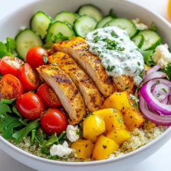 Greek Gyro Bowl with Tzatziki Healthy and Filling Meal