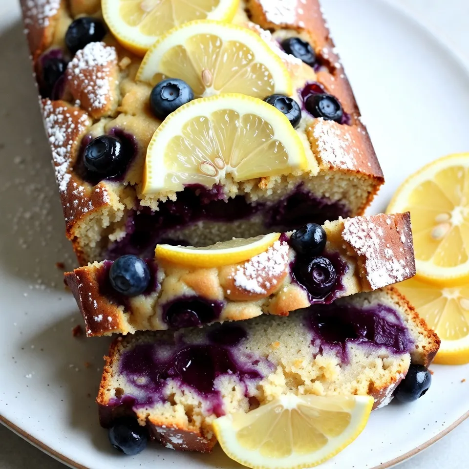 Here is what you need for your gluten-free lemon blueberry loaf: - 1 ½ cups gluten-free all-purpose flour - 1 teaspoon baking powder - ½ teaspoon baking soda - ¼ teaspoon salt - ½ cup coconut sugar (or granulated sugar) - ⅓ cup unsweetened applesauce - 2 large eggs - ⅓ cup melted coconut oil (or vegetable oil) - 1 teaspoon pure vanilla extract - Zest of 1 lemon - ⅓ cup fresh lemon juice - 1 cup fresh blueberries (frozen option) These ingredients mix to create a moist and zesty loaf. The gluten-free flour gives it a light texture. Coconut sugar adds a hint of caramel flavor. Applesauce keeps the loaf moist and reduces added fat. Lemon juice and zest bring a bright, fresh taste. Blueberries add bursts of sweetness and color. Use fresh blueberries for the best texture, but frozen works too. Just skip thawing them to prevent extra moisture. Gather these ingredients, and you’re ready to start baking! Each item plays a key role in making this loaf delightful and gluten-free. {{ingredient_image_1}} First, set your oven to 350°F (175°C). This ensures your loaf bakes evenly. Next, take a 9x5 inch loaf pan. You can grease it or line it with parchment paper. This makes it easy to remove the loaf later. In a large bowl, whisk together the wet ingredients. Add ½ cup of coconut sugar and ⅓ cup of unsweetened applesauce. Then, crack in 2 large eggs. Pour in ⅓ cup of melted coconut oil and 1 teaspoon of pure vanilla extract. Next, add the zest of 1 lemon and ⅓ cup of fresh lemon juice. Mix well until it's smooth and combined. In a medium bowl, combine the dry ingredients. Measure out 1 ½ cups of gluten-free all-purpose flour. Then, add 1 teaspoon of baking powder, ½ teaspoon of baking soda, and ¼ teaspoon of salt. Stir these together to mix well. Set this bowl aside for now. Now, slowly add the dry mix to the wet mix. Stir gently until just combined. Be careful! Overmixing can make the loaf dense. Once combined, fold in 1 cup of fresh blueberries. Make sure they are evenly spread throughout the batter. Pour the batter into the prepared loaf pan. Use a spatula to smooth the top. Place it in the oven and bake for 50-60 minutes. Check if it's done by inserting a toothpick in the center. It should come out clean when ready. After baking, take the loaf out of the oven. Let it cool in the pan for 10 minutes. Then, transfer the loaf to a wire rack to cool completely. This helps the texture stay light and fluffy. To make your loaf soft and moist, do not overmix the batter. Stir just until the dry and wet ingredients blend. This keeps the loaf light and fluffy. If you want a richer taste, use melted butter instead of coconut oil. The butter adds flavor and gives a tender crumb. If you lack coconut sugar, granulated sugar works fine. You can swap the applesauce with Greek yogurt for added creaminess. If you prefer a nutty taste, try almond flour instead of gluten-free flour. For a dairy-free option, use almond milk in place of regular milk. These swaps keep the loaf tasty and enjoyable. One big mistake is not measuring ingredients correctly. Use a kitchen scale or measuring cups for accuracy. Another common error is skipping the lemon zest. It adds a bright flavor that complements the blueberries. Lastly, remember to let the loaf cool before slicing. Cutting too soon can lead to a crumbly mess. Pro Tips Fresh Blueberries: For the best flavor and texture, use fresh blueberries. If using frozen, do not thaw to prevent excess moisture in the batter. Room Temperature Ingredients: Ensure your eggs and applesauce are at room temperature for optimal mixing and a fluffy texture. Check for Doneness: Use a toothpick to test the center of the loaf. It should come out clean or with a few moist crumbs but no wet batter. Cool Properly: Let the loaf cool in the pan for 10 minutes before transferring to a wire rack to prevent sogginess on the bottom. {{image_2}} You can add nuts or seeds to your loaf. Walnuts or pecans work great. Use about ½ cup of chopped nuts. They add crunch and flavor. You can also try sunflower seeds or pumpkin seeds. This makes the loaf more filling and adds healthy fats. Mixing in other fruits can change the taste. Try raspberries or strawberries for a new flavor. You can also use apples or peaches. Just keep the amount around 1 cup. Make sure the fruits are fresh or frozen. If you want a sweeter loaf, add more sugar. You can increase the coconut sugar by ¼ cup. For a less sweet loaf, cut the sugar down by ¼ cup. You can also swap sugar for honey or maple syrup. Just reduce the liquid in the recipe a bit. To keep your lemon blueberry loaf fresh, wrap it tightly in plastic wrap. You can also place it in an airtight container. Store it at room temperature for up to three days. If you want it to last longer, consider refrigeration. Just remember that refrigeration may change the texture a bit. Always let it come to room temperature before serving for the best taste. Freezing is a great way to save your loaf for later. First, let it cool completely. Then, slice it if you want easy portions. Wrap each slice in plastic wrap, then place them in a freezer bag. Make sure to squeeze out as much air as possible. You can freeze the loaf for up to three months. When you’re ready to enjoy it, just take out a slice and let it thaw in the fridge. Reheating is simple and quick. If you want to use a microwave, place a slice on a plate and cover it with a damp paper towel. Heat for about 15 to 20 seconds. For the oven, preheat it to 350°F (175°C). Place the loaf or slices on a baking sheet. Heat for about 10 minutes. This method keeps the loaf moist and enhances the flavor. Enjoy your warm slice with a cup of tea or coffee! Yes, you can use frozen blueberries. Just add them directly to the batter. Do not thaw them. This keeps the loaf moist and adds a burst of flavor. You can check if the loaf is done by inserting a toothpick into the center. If it comes out clean, the loaf is ready. It usually takes about 50-60 minutes to bake. This recipe is not vegan due to the use of eggs. However, you can replace the eggs with flax eggs or applesauce for a vegan option. This loaf is rich in fiber from the blueberries and gluten-free flour. It also has healthy fats from coconut oil. Plus, it provides vitamins from lemon juice and zest. Yes, you can make this recipe without eggs. Use 1/4 cup of unsweetened applesauce or 1 flax egg for each egg. This helps bind the ingredients together and keeps it moist. This blog covered a tasty gluten-free blueberry loaf. You learned about essential ingredients, easy steps for baking, and tips for great results. I shared ideas for variations and best storage practices to keep it fresh. This recipe is fun and flexible for everyone. Whether you're a novice or an expert, you can enjoy this delicious treat. Try it out and make it your own!