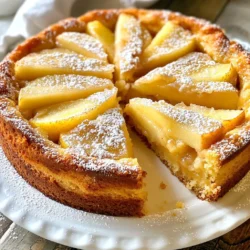 To make the French Apple Invisible Cake, you need fresh ingredients. Here’s what you'll need: - 6 medium-sized apples (Granny Smith or Fuji) - 3 large eggs - 130g granulated sugar - 200ml milk - 80ml vegetable oil - 190g all-purpose flour - 1 tablespoon baking powder - 1 teaspoon vanilla extract - 1/2 teaspoon ground cinnamon - Pinch of salt - Optional: powdered sugar for dusting These ingredients create a simple yet delicious cake. The apples give it a moist texture, while the sugar adds sweetness. The flour and eggs help bind everything together. You can use Granny Smith apples for a tart taste or Fuji for sweetness. The choice is yours! When measuring, be precise. This will ensure your cake turns out just right. You can also add a dusting of powdered sugar at the end. It gives the cake a beautiful finish. Now that you have your ingredients ready, you’re one step closer to creating this delightful dessert! {{ingredient_image_1}} Start by preheating your oven to 180°C (350°F). This step is key for even baking. Next, take a round 9-inch cake pan and grease it well. You can also line it with parchment paper for easy removal later. This ensures your cake won't stick and comes out perfectly shaped. In a large bowl, crack open three large eggs. Add 130g of granulated sugar. Beat them together until the mix is light and frothy, which should take about 2 to 3 minutes. Then, gradually whisk in 200ml of milk and 80ml of vegetable oil. Mix until combined. This mixture creates the moist base for your cake. In a separate bowl, sift together 190g of all-purpose flour, one tablespoon of baking powder, 1/2 teaspoon of ground cinnamon, and a pinch of salt. Sifting helps to remove lumps. Slowly add this dry mix into your wet ingredients. Stir gently until just combined. You should see no lumps, but don’t overmix. Now, take six medium-sized apples, preferably Granny Smith or Fuji. Peel, core, and thinly slice them. Fold these apple slices into your cake batter. Make sure each slice is well coated. The batter will be thick, but that’s how we want it for this recipe. Pour your apple-filled batter into the prepared cake pan. Spread it evenly. Place the pan in the preheated oven and bake for about 40 to 45 minutes. Check for doneness by inserting a toothpick into the center. It should come out clean when the cake is ready. Once baked, let the cake cool in the pan for about 10 minutes. Then, carefully invert it onto a wire rack to cool completely. After cooling, you can dust the top with powdered sugar for a nice touch. For serving, slice the cake into wedges. It goes well with whipped cream or vanilla ice cream for a special treat. Pick apples that are firm and crisp. I recommend Granny Smith or Fuji apples. These apples add a nice tartness to the cake. The tart flavor balances the sweetness of the batter. Avoid soft or mealy apples; they won’t hold up well in baking. Fresh apples will give you the best taste and texture. The texture of your cake relies on the batter and the apples. Make sure to slice the apples thinly. Thin slices help them cook evenly in the batter. When mixing your batter, don’t overwork it. Stir gently until just combined. A thick batter is normal for this cake. It holds the apples well, creating that "invisible" effect. One common mistake is not measuring ingredients correctly. Always use a kitchen scale or measuring cups. Adding too much flour can make your cake dry. Another mistake is skipping the cooling step. Let the cake cool for at least 10 minutes before removing it from the pan. This helps the cake set and keeps it from breaking. Lastly, don’t skip the powdered sugar on top; it adds a lovely finishing touch. Pro Tips Choose the Right Apples: Using tart apples like Granny Smith or Fuji adds a wonderful balance of flavor and ensures the cake isn’t overly sweet. Don't Skimp on the Eggs: The eggs are crucial for the cake's structure, so make sure they are fresh and at room temperature for the best results. Monitor Baking Time: Ovens can vary, so start checking the cake at the 40-minute mark to prevent over-baking. Look for a golden brown top and a clean toothpick. Cooling Is Key: Let the cake cool in the pan for a few minutes, then transfer it to a wire rack. This prevents sogginess and helps maintain its texture. {{image_2}} You can make this cake even more special by adding nuts or dried fruits. Walnuts, pecans, or almonds add a nice crunch. Simply chop them coarsely and fold them into the batter with the apples. You can also use dried fruits like raisins or cranberries for a sweet touch. Just remember to adjust the sugar if your dried fruit is very sweet. Spices can elevate the flavor of your French Apple Invisible Cake. Try adding a little nutmeg or ginger for warmth. You can also boost the vanilla with a splash of almond extract. Just a hint of lemon zest brightens the taste too. Feel free to experiment and find what flavors you love most. If you need a gluten-free option, you can swap the all-purpose flour for a gluten-free blend. Look for one that works well in baking. Almond flour or oat flour can also work, but they may change the cake's texture. Adjust the liquid slightly, as these flours absorb moisture differently. Enjoy your gluten-free version without missing out on the deliciousness! Store leftover French apple invisible cake in an airtight container. Keep it at room temperature for up to three days. If you want it to last longer, move it to the fridge. In the fridge, it stays fresh for about a week. To freeze the cake, let it cool completely first. Wrap it tightly in plastic wrap. Then, place it in a freezer-safe bag or container. This helps prevent freezer burn. You can freeze it for up to three months. When you're ready to eat, just thaw it in the fridge overnight. To reheat, slice the cake and place it in the microwave for about 15-20 seconds. You can also warm it in the oven. Set the oven to 175°C (350°F) and heat for about 10 minutes. This will help bring back its fresh taste and soft texture. An invisible cake is unique because it has more fruit than batter. You use thinly sliced apples that blend into the cake. When baked, the apple slices become soft and almost disappear. This gives the cake a moist texture and a fruity flavor. The cake looks light and airy, making it special. Yes, you can use different types of flour. All-purpose flour is common, but you can try whole wheat flour. Just know that it may change the texture. If you want a gluten-free option, use a gluten-free blend. Make sure to check the blend's instructions for best results. To check if the cake is done, look for a golden brown top. Insert a toothpick into the center. If it comes out clean, the cake is ready. You can also gently press the top. If it springs back, it's done. This usually takes about 40 to 45 minutes of baking. Yes, you can make this cake ahead of time. It stores well, so you can bake it a day before serving. Just keep it in an airtight container at room temperature. If you want, dust it with powdered sugar right before serving. This keeps it fresh and tasty! This blog covered how to make a delicious invisible cake. We went through choosing the right apples and mixing wet and dry ingredients. You learned tips on baking, storing, and even variations to try. Remember, the right apples and perfect texture make a cake shine. Don’t skip the cooling tips for the best flavor. Enjoy experimenting with this recipe and make it your own. Happy baking!
