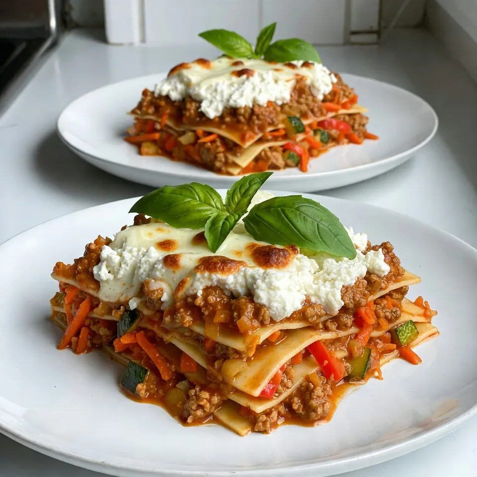 To make your Sunday Lasagna Pasta Bake, gather these key ingredients: - 12 lasagna noodles - 2 tablespoons olive oil - 1 medium onion, diced - 3 cloves garlic, minced - 1 pound ground beef or turkey - 1 carrot, finely grated - 1 zucchini, shredded - 1 bell pepper, diced - 1 can (28 ounces) crushed tomatoes - 2 teaspoons dried oregano - 1 teaspoon dried basil - Salt and pepper to taste - 2 cups ricotta cheese - 2 cups shredded mozzarella cheese - 1 cup grated Parmesan cheese - Fresh basil leaves for garnish These ingredients blend together to create a hearty and flavorful dish that your family will love. For this recipe, you will need: - A large pot for boiling noodles - A large skillet for the meat sauce - A 9x13 inch baking dish - A spatula for mixing - A knife and cutting board for chopping - Aluminum foil for baking This equipment will help streamline your cooking process and ensure great results. If you want to add more depth to your lasagna, consider these optional flavor enhancers: - A pinch of red pepper flakes for heat - Fresh herbs like parsley or thyme - A splash of red wine in the meat sauce - Spinach or mushrooms for extra veggies These options can elevate your dish and impress your guests. {{ingredient_image_1}} Start by preheating your oven to 375°F (190°C). This step is key for even baking. While the oven heats, gather your ingredients. You will need lasagna noodles, olive oil, onion, garlic, ground beef or turkey, carrot, zucchini, bell pepper, crushed tomatoes, dried herbs, ricotta cheese, mozzarella cheese, Parmesan cheese, salt, and pepper. In a big pot, boil salted water. Once it bubbles, add the lasagna noodles. Cook them according to the package instructions until they are al dente. This usually takes about 8 to 10 minutes. Drain the noodles and set them aside for later. Heat the olive oil in a large skillet over medium heat. Add the diced onion and minced garlic. Cook these for about 3-4 minutes until the onion is soft. Then, add the ground beef or turkey. Cook it until it’s browned, breaking it into small pieces with a spatula. Drain any extra fat from the pan. Next, mix in the grated carrot, shredded zucchini, and diced bell pepper. Stir and cook for about 3-4 minutes. Now, add the crushed tomatoes, oregano, basil, salt, and pepper. Let this simmer for about 10 minutes. This time allows the flavors to blend nicely. Grab a large baking dish, about 9x13 inches. Start by spreading a thin layer of meat sauce on the bottom. Layer 4 cooked noodles over this sauce. Next, add half of the ricotta cheese, followed by half of the meat sauce. Sprinkle one cup of mozzarella cheese and a bit of Parmesan cheese on top. Now, repeat the layers. Add another 4 noodles, the rest of the ricotta cheese, the remaining meat sauce, and the rest of the mozzarella and Parmesan cheeses. Finish by placing the last 4 noodles on top and covering them with the remaining mozzarella cheese. Cover your baking dish with aluminum foil. Bake it in your preheated oven for 25 minutes. After that, remove the foil and bake for another 15-20 minutes. You want the cheese to be bubbly and lightly browned. Once done, let the lasagna cool for 10-15 minutes before slicing. Garnish with fresh basil leaves to add a lovely touch. Enjoy your savory Sunday lasagna! To make the best lasagna, follow these simple tips: - Cook Noodles Carefully: Boil the noodles until they are al dente. They will cook more in the oven. - Use Fresh Ingredients: Fresh veggies and good-quality meat boost flavor. - Layer Thoughtfully: Spread sauce evenly between layers for a balanced taste. - Let it Rest: Allow the lasagna to cool for 10-15 minutes before slicing. This helps it hold shape. Many people make these mistakes: - Overcooking Noodles: This leads to mushy layers. Cook them just right! - Skipping Seasoning: Don’t forget salt and pepper; they enhance all flavors. - Too Much Sauce: Too much can make the lasagna soggy. Use just enough to moisten. - Not Covering While Baking: Cover with foil to prevent burning. Remove it later for browning. For a complete meal, pair your lasagna with: - Garlic Bread: Crunchy and buttery garlic bread complements the rich lasagna. - Salad: A fresh green salad adds a nice crunch and balance. - Wine: A glass of red wine can enhance the meal's flavors. - Fresh Basil: Sprinkle extra basil on top for a burst of flavor. These tips will help you create a delicious Sunday Lasagna Pasta Bake that your family will love! Pro Tips Cook Noodles Al Dente: Be sure to cook the lasagna noodles until they are al dente, as they will continue to cook in the oven and absorb some moisture from the sauce. Layer Ingredients Strategically: Use a combination of sauces and cheeses between the layers for a richer flavor and to prevent the noodles from drying out. Let It Rest: Allow the lasagna to rest for 10-15 minutes after baking. This will help the layers set and make it easier to slice. Use Fresh Herbs: Garnish with fresh basil leaves just before serving to enhance the flavor and add a pop of color to your dish. {{image_2}} You can switch up the meat in this dish. Ground beef works great, but ground turkey is a leaner option. If you want a vegetarian twist, skip the meat. Use more veggies like mushrooms, spinach, or lentils instead. These options pack flavor and make a filling meal. Ricotta cheese is creamy and rich, but you can play with cheese choices. Cottage cheese can give a similar texture. For a dairy-free option, try cashew cheese or tofu blended with herbs. These swaps add unique flavors while keeping the dish tasty. Adding more veggies makes your lasagna colorful and healthy. Try layers of spinach, kale, or roasted eggplant. Even sweet corn or mushrooms can bring a fun twist. Feel free to mix and match your favorite veggies. They make each bite more delightful! After you enjoy your Sunday lasagna, store any leftovers in an airtight container. Make sure to cool it down first. Place the container in the fridge. It can stay fresh for up to four days. Use clear containers so you can see the delicious layers inside. To reheat, preheat your oven to 350°F (175°C). Cover the lasagna with foil to keep it moist. Bake for about 20-25 minutes until it's hot throughout. You can also microwave individual pieces for 2-3 minutes. Just be sure to check that it’s hot in the middle. If you want to save some for later, freezing is a great option. Slice the lasagna into portions and wrap each slice in plastic wrap. Then, place them in a freezer-safe bag. Be sure to label the bag with the date. It will last up to three months in the freezer. When ready to eat, thaw it overnight in the fridge before reheating. Yes, you can make this dish ahead of time. Prepare the lasagna and cover it tightly. Store it in the fridge for up to 24 hours. When ready to bake, let it sit at room temperature for 30 minutes. Then, bake as directed. This way, the flavors meld, and your family will love it! To make this lasagna gluten-free, use gluten-free lasagna noodles. Many brands offer great options. Just follow the package instructions for cooking times. Check your sauces and cheese for gluten, too. This makes a big difference for those with gluten sensitivities. If you need a substitute for ricotta cheese, try cottage cheese. Blend it for a smooth texture. You can also use cream cheese or mascarpone for a richer taste. Silken tofu is a great dairy-free option, too. Each choice adds a unique twist to your lasagna. Cooked lasagna lasts about 3 to 5 days in the fridge. Make sure to cover it well to keep it fresh. If you want to keep it longer, consider freezing it. Just store it in an airtight container. Absolutely! You can use ground turkey, chicken, or even sausage for a different flavor. For a vegetarian option, try lentils or mushrooms. Each meat option changes the taste and texture, making it fun to experiment. You learned how to make a tasty Sunday Lasagna Pasta Bake. We covered key ingredients, the right tools, and extra flavors to boost your dish. I shared step-by-step directions, cooking tips, and mistakes to avoid. You also saw different variations and storage tips for leftovers. Remember, cooking is fun, so don’t stress! Try new things and enjoy your meal. Making lasagna can become a family favorite or a special treat. Happy cooking!