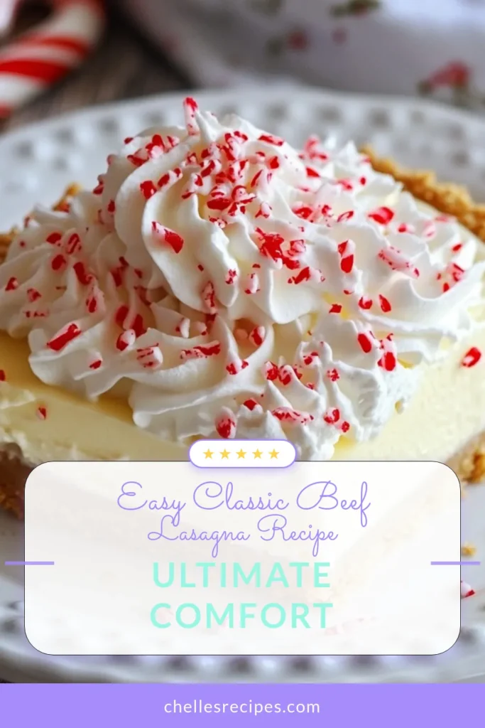 Looking for a festive dessert idea? Try this Easy Candy Cane Pie recipe! Perfect for your holiday gatherings, this no-bake pie combines creamy, dreamy peppermint flavors with a delightful graham cracker crust. With just a few simple ingredients, it's an easy holiday dessert that everyone will love. Get ready to impress your guests with this delicious peppermint dessert. Save this easy candy cane pie recipe for your next celebration! #CandyCanePie #EasyHolidayDesserts #NoBakePieRecipes #PeppermintDesserts