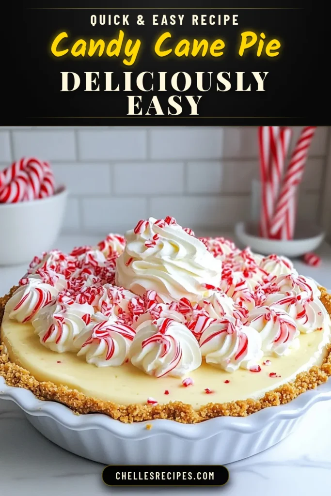Looking for a delicious way to celebrate the holidays? Try this Easy Candy Cane Pie! This No-Bake Candy Cane Dessert combines creamy peppermint cream cheese and crunchy candy canes, making it a perfect addition to your Christmas Pie Recipes. Simply prepare, chill, and serve this festive holiday dessert that is sure to impress your guests. Don't miss out on this sweet treat—save the recipe now! #EasyCandyCanePie #FestiveHolidayDesserts #ChristmasPieRecipes #NoBakeDesserts