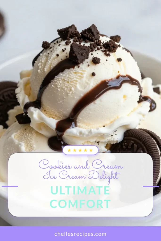 Indulge in a delicious homemade cookies and cream dessert with this easy no churn ice cream recipe. This creamy chocolate cookie dessert combines whipped cream and sweetened condensed milk for a rich, velvety texture, perfect for any occasion. With a simple Oreo ice cream recipe, you’ll have a delightful treat ready to impress your friends and family. Don't wait, save this recipe today and enjoy a scoop of happiness! #CookiesAndCreamIceCream #NoChurnRecipe #OreoIceCream #HomemadeDessert