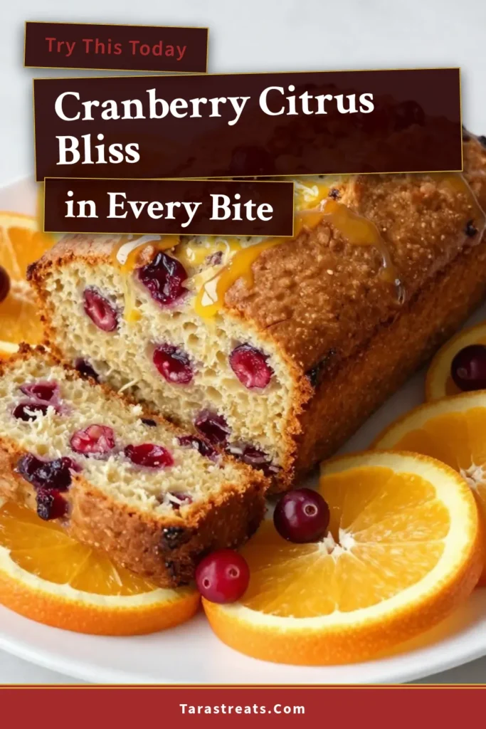 Indulge in the delightful flavors of this Cranberry Citrus Loaf, the perfect addition to your holiday baking! This Orange Cranberry Bread Recipe combines tart cranberries and zesty orange for a fresh cranberry dessert that will impress everyone. This Citrus Loaf Cake is an easy holiday bread recipe, ideal for festive gatherings. Bake one today and brighten up your dessert table! Don’t forget to save this recipe! #CranberryCitrusLoaf #OrangeCranberryBread #CitrusLoafCake #EasyHolidayBread