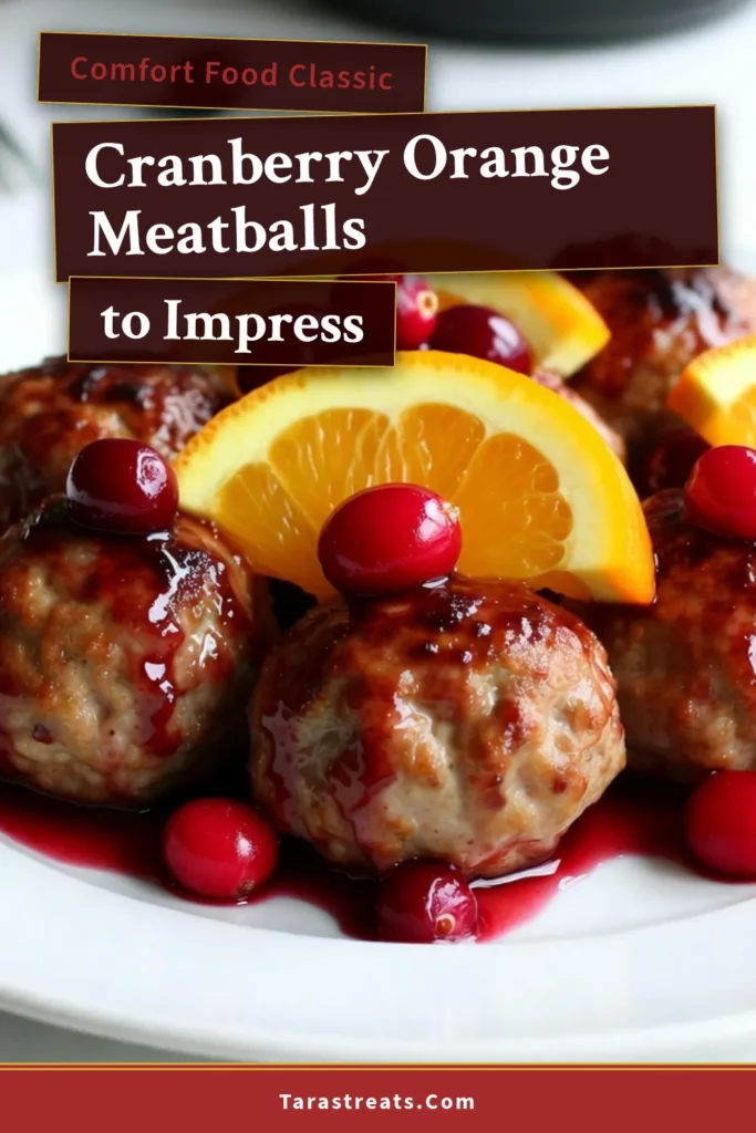Savor the flavors of the season with these delightful cranberry orange meatballs! This turkey meatball recipe is both healthy and festive, perfect for gatherings or cozy dinners. Featuring homemade cranberry sauce and the zing of orange, these healthy meatballs are sure to impress. Try this easy festive meatballs recipe and elevate your meal prep. Save this recipe for your next occasion! #CranberryOrangeMeatballs #HealthyMeatballs #TurkeyMeatballRecipe #FestiveRecipes