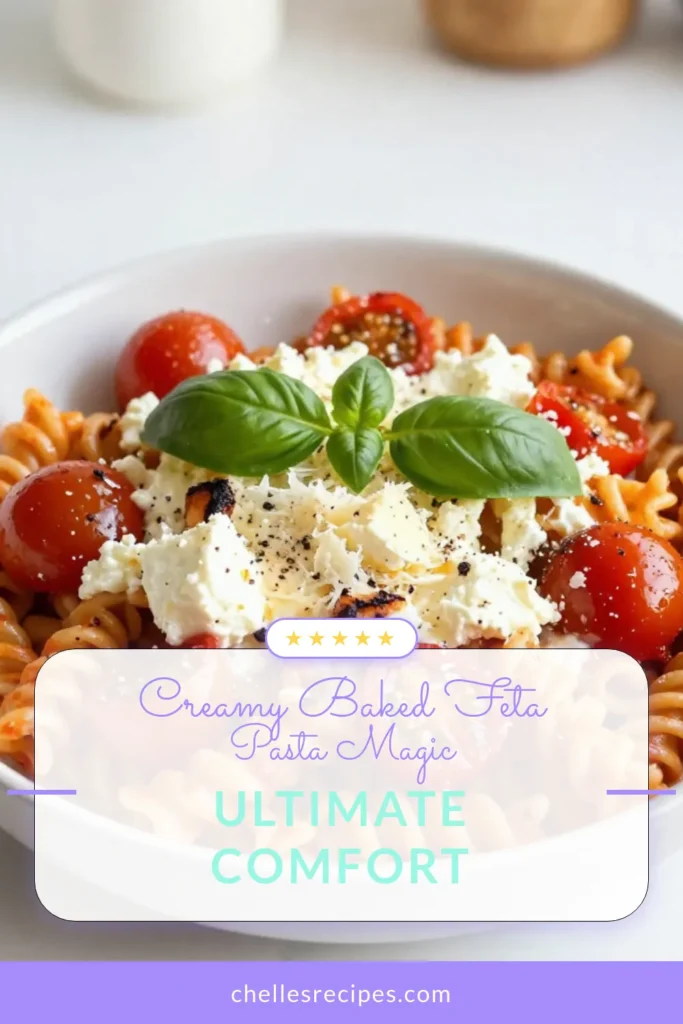 Indulge in this delicious baked feta pasta recipe that blends creamy feta with flavorful cherry tomatoes for a delightful dinner! Perfect for busy nights, this easy pasta recipe is a must-try. Simply roast your ingredients in the oven for a mouthwatering creamy feta pasta that's ready in just 40 minutes. Don't miss out on this oven-baked feta treasure! Save this recipe for your next meal. #BakedFetaPasta #EasyPastaRecipes #CreamyFetaPasta #CherryTomatoPasta