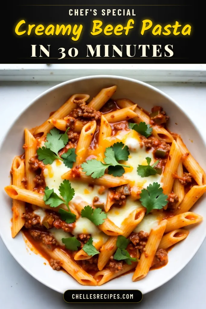 Whip up a delicious and simple dinner with this creamy Rotel beef pasta! This easy beef pasta recipe combines flavorful ground beef, creamy sauce, and cheesy Rotel for a one pot creamy pasta that everyone will love. Perfect for busy nights, this cheesy Rotel pasta is ready in just 30 minutes. Try this creamy beef pasta today and make mealtime a breeze! Save it to your board! #CreamyBeefPasta #EasyBeefPasta #CheesyRotelPasta #OnePotPasta