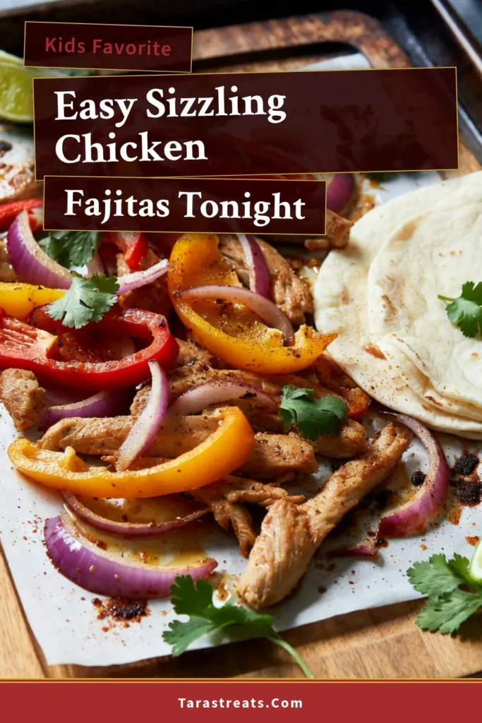 Discover the ultimate meal with this easy Sheet Pan Chicken Fajitas recipe! Enjoy sizzling chicken fajitas packed with vibrant bell peppers and flavorful spices, all baked to perfection. This baked chicken fajitas dish allows you to create a delicious dinner in just 30 minutes. Perfect for family meals or gatherings, these chicken fajitas with bell peppers are a hit! Make sure to click to save this recipe for your next meal! #ChickenFajitas #SheetPanRecipes #EasyDinner #HealthyEating