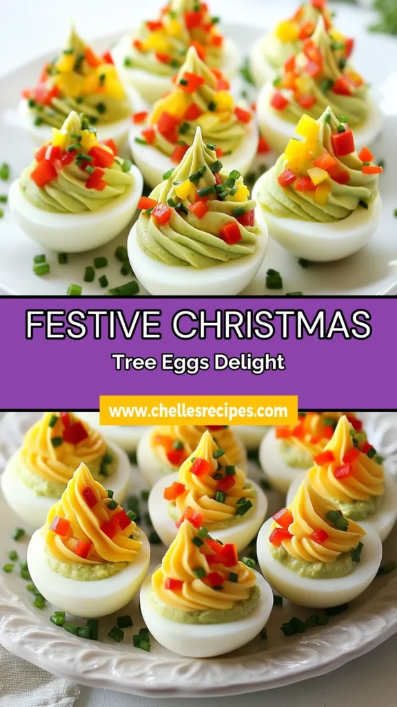 Get festive with these Christmas Tree Deviled Eggs, the perfect holiday appetizers for your Christmas party! These creative deviled eggs are a fun twist on traditional recipes, adding colorful bell pepper ornaments for a joyful touch. Whether you’re searching for unique Christmas deviled eggs or impressive festive egg recipes, this delightful dish is sure to elevate your holiday snacks. Save this recipe now for your next celebration! #ChristmasDeviledEggs #HolidayAppetizers #ChristmasPartySnacks #CreativeDeviledEggs
