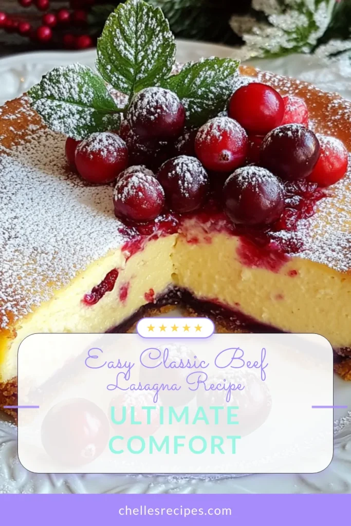 Delight your holiday gatherings with this Christmas cranberry cheesecake recipe! Bursting with flavor, this festive cheesecake features a creamy filling of cream cheese and fresh cranberries, all atop a buttery graham cracker crust. Perfect as a holiday dessert idea, this creamy cranberry dessert is sure to impress. Get the full recipe and make your celebrations sweeter! Save this for your festive baking! #ChristmasCranberryCheesecake #HolidayDessert #CranberryCheesecake #FestiveRecipes