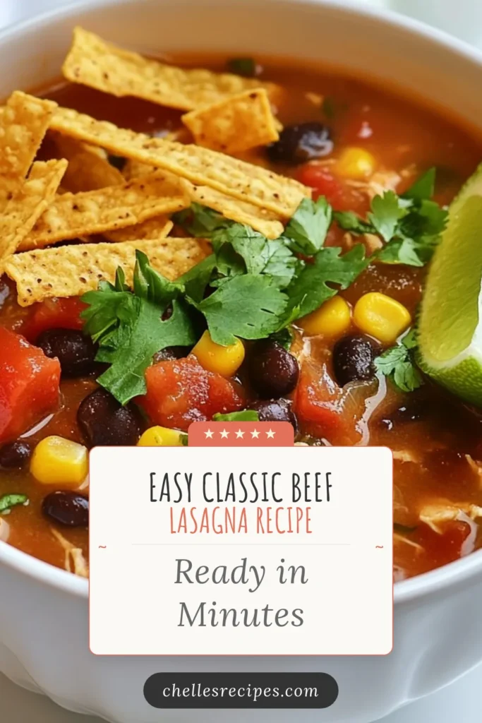 Discover the ultimate comfort food with this Crockpot Chicken Tortilla Soup! This easy tortilla soup in crockpot is perfect for busy weeknights, packed with healthy ingredients like chicken, black beans, and corn. Enjoy our Fiesta chicken soup recipe, bursting with flavor and perfect for cozy family dinners. Make this healthy chicken tortilla soup your new go-to dish! Save this recipe for a delicious slow cooker taco soup night! #CrockpotChickenTortillaSoup #HealthyRecipes #CrockpotRecipes #TacoSoup