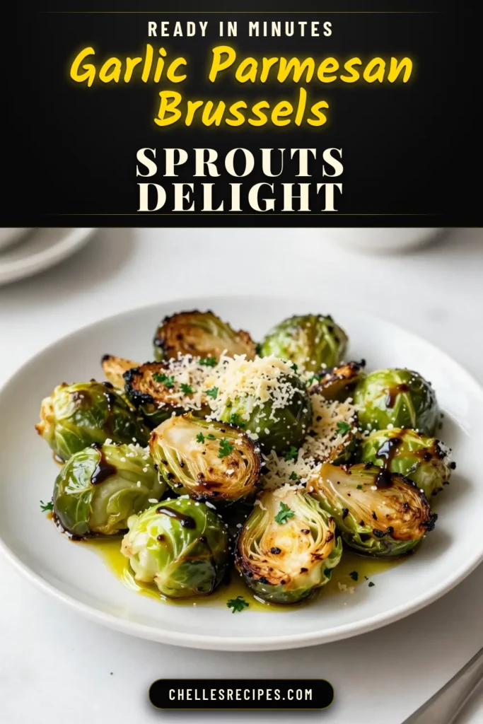 Discover the deliciousness of Garlic Parmesan Brussels Sprouts with this easy roasted Brussels sprouts recipe! These flavorful roasted Brussels sprouts are drizzled with balsamic vinegar and topped with melted Parmesan, making a perfect vegan Brussels sprouts alternative for any occasion. Elevate your meals with this simple and delightful easy Brussels sprouts side dish that will impress everyone. Try it now! #BrusselsSprouts #VeganRecipes #EasyRecipes #HealthyEating