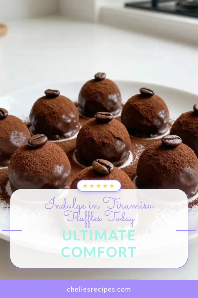 Indulge in these delicious Tiramisu truffles with our easy truffles recipe! These chocolate truffles with coffee are made with creamy mascarpone cheese, crushed chocolate wafer cookies, and a hint of espresso for an irresistible bite-sized treat. Perfect for dessert lovers, these homemade tiramisu truffles will impress your friends and family. Try this simple mascarpone dessert truffles recipe today and save for later! #TiramisuTruffles #ChocolateTruffles #DessertRecipes #HomemadeDesserts