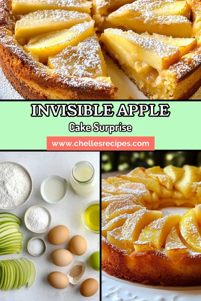 Discover the delightful French apple cake recipe known as Invisible Cake! This easy apple dessert features thinly sliced Granny Smith apples, combined with a hint of cinnamon for a perfect treat. Enjoy a moist, flavorful cake that's ideal for any occasion. This invisible cake recipe is not only simple but a true showstopper! Don't wait—try this cinnamon apple cake today and impress your friends and family. Save this recipe! #FrenchAppleCake #InvisibleCakeRecipe #EasyAppleDessert #GrannySmithAppleDesserts