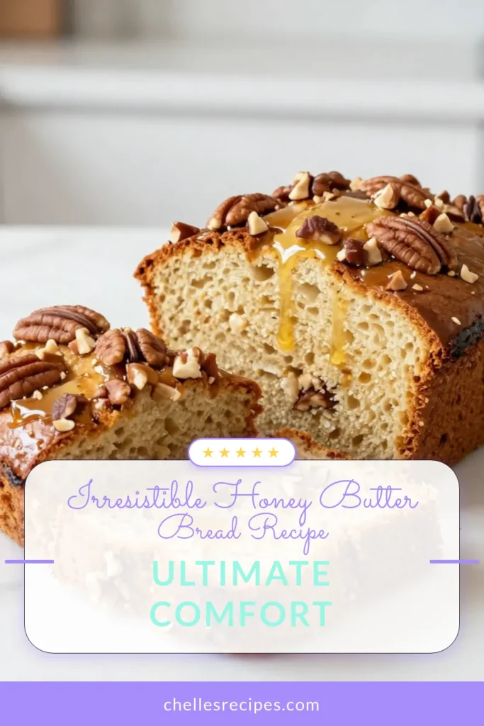 Indulge in the deliciousness of Honey Butter Pecan Bread—a must-try pecan bread recipe that’s perfect for breakfast or snacks! This easy honey butter bread is made with simple ingredients, including nuts that provide a delightful crunch. Enjoy homemade pecan loaf with a drizzle of honey on top for a sweet finish. Save this tasty recipe and bring warmth to your kitchen today! #HoneyButterPecanBread #PecanBreadRecipe #EasyHoneyButterBread #HomemadePecanLoafRecipe