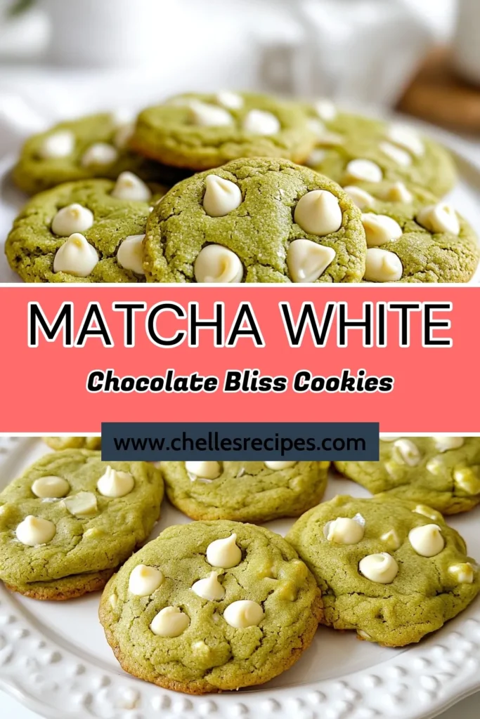 Indulge in these Matcha White Chocolate Cookies, the perfect easy matcha dessert! This Matcha cookies recipe combines vibrant matcha powder with creamy white chocolate for a delightful treat. Whether you're in the mood for Matcha chocolate chip cookies or unique Matcha white chocolate treats, this recipe is a must-try. Bake a batch today and enjoy a delicious twist on classic cookies! Save this easy recipe for your next baking adventure! #MatchaCookies #WhiteChocolate #EasyDessert #BakingJoy