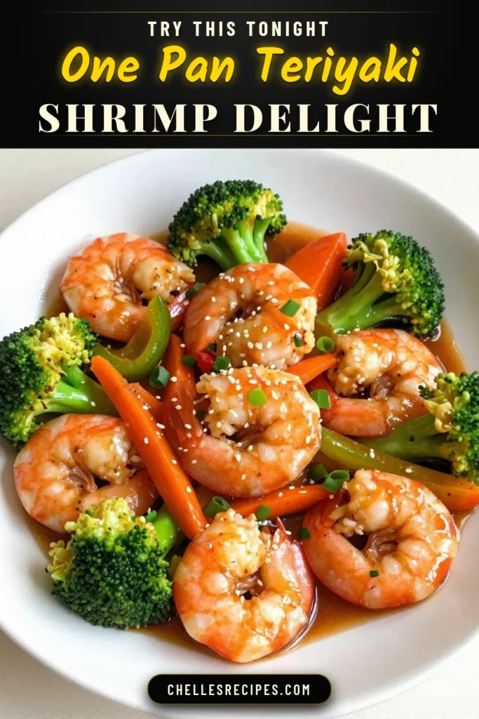 Looking for a quick and healthy dinner? Try this Sheet Pan Teriyaki Shrimp and Veggies! This easy shrimp and veggie recipe combines tender baked shrimp and broccoli with vibrant bell peppers and carrots, all tossed in a flavorful homemade teriyaki sauce. In just 25 minutes, you’ll have a delicious, nutritious meal that your family will love. Perfect for busy nights! Save this quick teriyaki meal for your next dinner idea! #SheetPanDinner #HealthyCooking #ShrimpRecipe #EasyRecipes