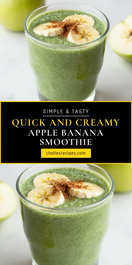 Looking for a quick smoothie recipe that’s delicious and nutritious? Try this Minute Apple Banana Smoothie! Packed with the goodness of apple, banana, and even spinach, this healthy smoothie with almond milk is perfect for busy mornings. Enjoy this easy fruit smoothie that can be whipped up in just 5 minutes. Don't miss out on a tasty way to fuel your day. Save this recipe now! #smoothierecipes #healthybreakfast #quickmeals #fruitsmoothie