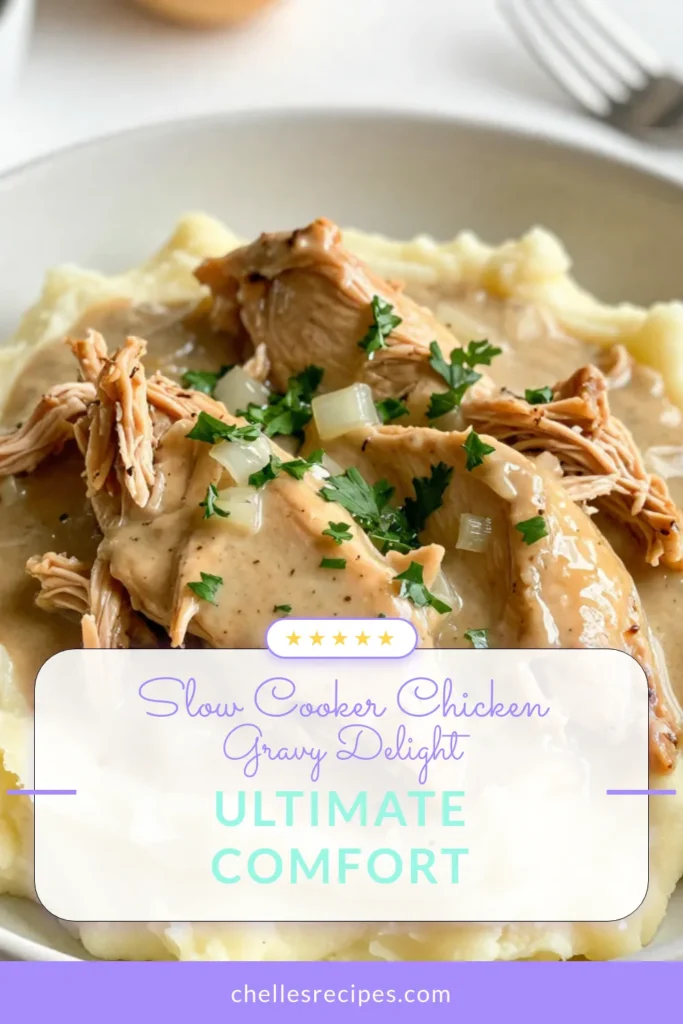 Discover the ultimate comfort food with this easy slow cooker chicken gravy recipe! Perfect for busy days, this dish features boneless chicken breasts simmered in a rich cream sauce. Ideal for anyone looking for savory chicken dishes, this recipe is not only simple but also incredibly delicious. Pair it with mashed potatoes or rice for a hearty meal. Try it today and save for your collection of easy chicken recipes! #SlowCookerChickenGravy #BonelessChickenBreastsRecipe #ChickenWithCreamSauce #SavoryChickenDishes