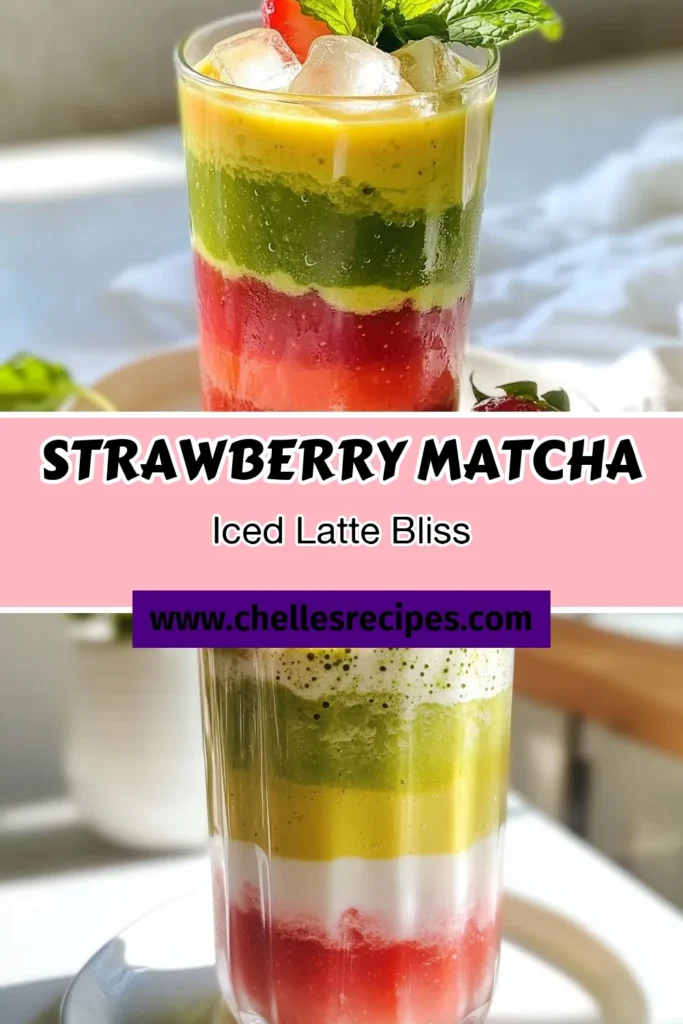 Indulge in a delicious Strawberry Iced Matcha Latte, the perfect blend of flavors for summer! This easy matcha green tea recipe combines fresh strawberries and creamy milk for a refreshing summer drink that's both healthy and delightful. Enjoy this strawberry matcha delight as a nourishing iced beverage any time of day. Try it out today and elevate your drink game! #StrawberryIcedMatchaLatte #RefreshingDrinks #HealthyBeverages #MatchaGreenTea