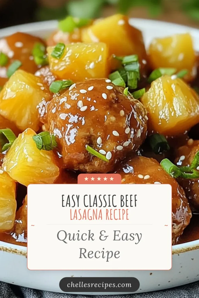 Looking for a delicious meal that’s easy to make? Try these sweet and sour meatballs! This pineapple meatball recipe features tender ground beef meatballs coated in an easy meatball sauce with a perfect balance of flavor. Baked to perfection, they make a quick, hearty dinner solution. Save this baked meatball recipe for your next family meal! Check it out now! #SweetAndSourMeatballs #PineappleMeatballRecipe #EasyMeal #BakedMeatballRecipe