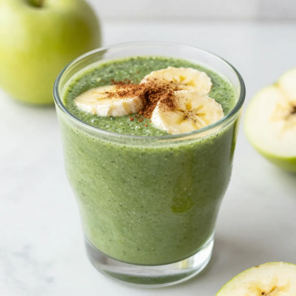 - 1 medium apple, cored and chopped - 1 ripe banana, peeled and sliced - 1 cup spinach (optional) - 1 tablespoon almond butter or peanut butter - 1 cup unsweetened almond milk (or milk of choice) - 1 teaspoon honey or maple syrup (optional) - A pinch of cinnamon - Ice cubes (optional) A serving has about 180 calories. It includes 4 grams of protein, 7 grams of fat, and 28 grams of carbohydrates. The apple adds fiber, while the banana offers potassium. Spinach boosts vitamins without changing the taste much. Almond butter adds healthy fats and protein. This drink is a balanced choice for breakfast or a snack. {{ingredient_image_1}} - Chopping the apple: Start by coring and chopping your medium apple. Use a sharp knife for easy cutting. Aim for small pieces. This helps the apple blend well. - Slicing the banana: Next, peel your ripe banana. Slice it into round pieces. This makes it easier to mix with the apple. - Washing spinach (if using): If you choose to add spinach, wash it well. Rinse under cold water. This removes dirt and makes it fresh. - Combining ingredients in the blender: Now, add the chopped apple and sliced banana to the blender. If you are using spinach, add it here too. Don't forget the almond butter! - Adjusting consistency with almond milk: Pour in the unsweetened almond milk. This helps to blend everything smoothly. If you want a thinner smoothie, add more milk. - Pouring into glasses: After blending, pour the smoothie into tall glasses. You can use a strainer if you want a smoother texture. - Optional garnishes or toppings: For extra flair, add a sprinkle of cinnamon on top. You can also add a slice of banana or apple for decoration. Enjoy your drink right away! To get a smooth finish, blend your ingredients for about 30 to 60 seconds. This time is key to breaking down the fruits well. If you find your smoothie too thick, add more almond milk. If it’s too thin, toss in some ice cubes for a thicker texture. When picking apples, choose crisp varieties like Fuji or Honeycrisp. They add a nice sweetness. If you want to enhance the flavor, try adding a splash of vanilla or a squeeze of lemon juice. For sweetness, honey or maple syrup works great, but you can also use dates for a natural option. If you have leftover smoothie, store it in an airtight container. It stays fresh in the fridge for up to 24 hours. For the best taste, drink it right away. To keep fruits fresh longer, store apples in a cool, dry place. This keeps them crunchy and delicious for your next smoothie. Pro Tips Use Frozen Fruit: For a thicker and creamier smoothie, consider using frozen banana slices instead of fresh ones. Customize Your Greens: If you’re not a fan of spinach, try kale or Swiss chard for a different flavor and nutrient profile. Boost the Protein: Add a scoop of protein powder or Greek yogurt for an extra protein boost, making this smoothie more filling. Experiment with Spices: Don’t hesitate to try other spices like nutmeg or vanilla extract for a unique twist on flavor. {{image_2}} You can boost nutrition by adding greens. Kale or spinach works great in smoothies. Both greens blend well and don't change the taste much. They add vitamins and minerals. Try a handful of fresh kale or spinach. It makes your smoothie even healthier without much effort. Mixing in berries can make your smoothie more fun. Strawberries or blueberries add a nice touch. They give a sweet flavor and a pop of color. You can also add nuts or seeds for a crunch. Chia seeds or hemp seeds are great choices. They add healthy fats and protein. Try different fruits to find your favorite mix! For a creamier texture, consider using yogurt. Greek yogurt works well and adds protein. If you prefer non-dairy options, explore different kinds of milk. Oat milk and soy milk are popular alternatives. Each type of milk brings a unique flavor. Experiment with them to find what you like best! Your Minute Apple Banana Smoothie will stay fresh for up to 24 hours in the fridge. To keep it tasty, store it in an airtight container. Glass jars work great, as do BPA-free plastic containers. Both options prevent air from spoiling your smoothie. You can freeze smoothie packs for later use. Just chop your apple and banana, then place them in a freezer bag. Add the almond butter and spinach if desired, but leave out the almond milk and honey for now. When you're ready to enjoy your smoothie, thaw the pack overnight in the fridge. Blend it with almond milk and ice until smooth. To keep your fruits fresh, store apples and bananas separately. Apples release ethylene gas, which speeds up banana ripening. Keep them in a cool, dry place. You can also wrap bananas in plastic wrap to slow down the ripening process. For spinach, store it in a produce bag with a paper towel to absorb moisture. This keeps it crisp and fresh longer. To make your smoothie sweeter, you have a few options. You can add honey or maple syrup for a natural touch. These sweeteners blend well and add flavor. You can also try ripe bananas, as they are naturally sweet. If you like, add a couple of dates or a splash of orange juice. These options boost sweetness without adding refined sugar. Yes, you can make this smoothie ahead of time. To save time, prep your ingredients first. Chop the apple and slice the banana. Then, store them in an airtight container in the fridge for a day. When you're ready, just blend everything together. If you want to store the smoothie, keep it in the fridge for up to 24 hours. Give it a good shake before drinking, as it may separate. If you need a substitute for almond milk, there are several great options. You can use oat milk, which has a creamy texture and mild flavor. Coconut milk gives a tropical twist, while soy milk offers extra protein. If you want a nut-free option, try rice milk. Each choice adds its own taste, so pick what you like best! This blog post covered how to create a delicious smoothie with simple ingredients. You learned about the main components, like apples and bananas, and how to blend them smoothly. I shared tips for perfecting your drink and offered variations to match your taste. Remember, you can always adjust flavors and ingredients to suit your needs. Smoothies are fun to make and healthy to enjoy. Now, get creative in the kitchen and start blending!