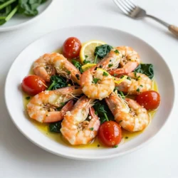 - 1 lb large shrimp, peeled and deveined - 4 tablespoons olive oil - 6 cloves garlic, minced - Zest of 1 lemon - 1/4 cup fresh lemon juice - 1 teaspoon red pepper flakes - 1 cup cherry tomatoes, halved - 2 cups fresh spinach - Fresh parsley, chopped for garnish You need fresh shrimp for this dish. I love using large shrimp, as they cook well and taste amazing. Olive oil gives the meal a rich flavor. Garlic brings a strong, savory taste that works great with shrimp. The lemon zest and juice add a bright, fresh note. Red pepper flakes give a nice kick, but you can adjust them to your taste. Cherry tomatoes bring sweetness and color, while spinach adds nutrition and a lovely green touch. Finally, parsley makes a great garnish and adds freshness. - 1 teaspoon dried oregano - Salt and pepper to taste - Optional spices for customization Oregano adds warmth and depth to the dish. Salt and pepper enhance all the flavors, making each bite pop. You can also get creative with other spices. Try adding paprika for smokiness or cumin for warmth. Experiment to find your favorite mix! {{ingredient_image_1}} Start by heating 2 tablespoons of olive oil in a large skillet over medium heat. Once the oil is warm, add 6 cloves of minced garlic. Sauté the garlic for about 1 minute. You want it fragrant but not brown. Next, add 1 pound of large shrimp, peeled and deveined. Sprinkle in 1 teaspoon of red pepper flakes, 1 teaspoon of dried oregano, and some salt and pepper. Cook the shrimp for about 2 to 3 minutes on each side. They should turn pink and opaque when done. Remove the shrimp from the skillet and set them aside. In the same skillet, add the remaining 2 tablespoons of olive oil. Toss in 1 cup of halved cherry tomatoes. Cook them for about 4 to 5 minutes until they start to soften. Now, stir in the zest of 1 lemon and 1/4 cup of fresh lemon juice. Add 2 cups of fresh spinach, cooking until it wilts, about 2 minutes. Return the cooked shrimp to the skillet and toss everything together. This mix brings out great flavors. Once combined, taste the dish and adjust the seasoning if needed. You can add more salt, pepper, or even more red pepper flakes for extra heat. Finish by removing the skillet from heat. Garnish your dish with chopped fresh parsley before serving. This adds a nice fresh touch and color to your meal. To cook shrimp just right, timing is key. Cook the shrimp for 2-3 minutes on each side. Look for a bright pink color. The shrimp should also be opaque, indicating they are done. Overcooking shrimp makes them tough. If they cook too long, they lose their tender texture. Keep an eye on them as they cook. Remove them from the heat as soon as they turn pink. To boost the taste of your dish, consider adding spices. A pinch of paprika can add warmth. You might enjoy a dash of cumin for a smoky flavor. Fresh herbs like basil or thyme can enhance the meal too. Pair this dish with a light salad or garlic bread. Rice or pasta also works well to soak up the sauce. These sides complete your meal with ease. Pro Tips Use Fresh Ingredients: For the best flavor, opt for fresh shrimp and seasonal vegetables whenever possible. Adjust the Heat: Customize the level of spiciness by varying the amount of red pepper flakes according to your taste. Don't Overcook the Shrimp: Cook the shrimp just until they are pink and opaque to ensure they remain tender and juicy. Serve with a Side: Pair this dish with a side of rice or crusty bread to soak up the delicious lemon garlic sauce. {{image_2}} You can swap shrimp for chicken or tofu. Chicken works well with lemon and garlic. Cut it into small pieces for even cooking. Tofu adds a nice texture and absorbs flavors. Use firm tofu and cube it before cooking. For seasonal veggies, add bell peppers or zucchini. These add color and crunch. You can also try asparagus or green beans when they are fresh. Mix and match to find your favorite combo. If you need a gluten-free dish, this recipe is easy! Just check your seasonings and oils. Most are safe, but always read labels. For a dairy-free meal, this recipe is perfect too. It does not use any dairy products. If you want creaminess, try coconut milk or a dairy-free option. If you follow a low-carb diet, skip the tomatoes. You can add more spinach or choose other low-carb veggies. Cauliflower rice is a great substitute for a hearty base. To keep your One-Pan Lemon Garlic Shrimp fresh, store it in an airtight container. Make sure to let it cool down first. This way, it won’t steam and get soggy. You can keep it in the fridge for up to three days. If you want to enjoy it later, just reheat it in a skillet over low heat. If you want to save this dish for later, freezing is a great option. Use a freezer-safe container or a heavy-duty freezer bag. Remove as much air as possible before sealing. This helps prevent freezer burn. You can freeze the shrimp for up to three months. When you're ready to eat it, thaw it overnight in the fridge. For best results, reheat in a skillet to keep the shrimp tender. You can tell the shrimp is cooked by its color and texture. - Raw shrimp is gray. Cooked shrimp turns pink and opaque. - The shrimp should feel firm to the touch. - Avoid overcooking to keep shrimp tender and juicy. Yes, you can make this dish ahead of time. - Cook the shrimp and veggies, then cool them down. - Store them in an airtight container in the fridge. - Reheat on the stove over low heat for best results. This dish pairs well with many sides. - Serve it with rice or pasta for a filling meal. - A fresh green salad adds a nice crunch. - Try a glass of white wine or sparkling water to drink. This blog post explored a simple and tasty one-pan lemon garlic shrimp dish. We covered the key ingredients like shrimp, garlic, and cherry tomatoes. You learned step-by-step how to prepare, cook, and add flavor. I shared tips for perfect shrimp and variations to suit your taste. Remember, substituting shrimp for chicken or tofu can make this meal work for everyone. Enjoy leftovers by refrigerating or freezing them for later. With these tips, you can create a delightful meal anytime. Happy cooking!