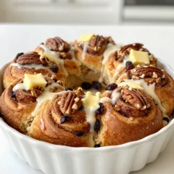 For this tasty treat, you need just a few key ingredients: - 2 cans (12 oz each) refrigerated cinnamon rolls (with icing) - 1 cup granulated sugar - 3 tablespoons ground cinnamon - 1/2 cup unsalted butter, melted These items create the soft, sweet base of the monkey bread. The cinnamon rolls give it that classic flavor. The sugar and cinnamon mix adds a warm, sweet touch. The melted butter helps everything stick together and keeps it moist. You can make your monkey bread even better with these fun add-ins: - 1/2 cup chopped pecans (optional) - 1/4 cup raisins (optional) Pecans add a nice crunch. Raisins bring a touch of chewiness. You can choose one or both, or leave them out if you like. This recipe is all about your taste! To make this recipe, you will need a few simple tools: - Bundt pan or deep dish oven-safe skillet - Mixing bowl - Non-stick cooking spray - Sharp knife for cutting cinnamon rolls Using these tools will help you create the perfect monkey bread. The bundt pan gives it a lovely shape. Enjoy making this fun and easy recipe! {{ingredient_image_1}} First, gather all the ingredients. You need two cans of refrigerated cinnamon rolls. Each can should be 12 ounces. Also, have a cup of granulated sugar and three tablespoons of ground cinnamon ready. Melt half a cup of unsalted butter in a bowl. If you like, chop half a cup of pecans and set aside a quarter cup of raisins. Preheat your oven to 350°F (175°C). Grease a bundt pan or a deep dish with non-stick spray. This step helps the bread come out easily. In a mixing bowl, combine the granulated sugar and ground cinnamon. Use a spoon to mix them well. This mixture gives your monkey bread that sweet, spicy flavor. You can set this bowl aside. You will use it soon to coat the dough. Open the cinnamon roll cans and take out each roll. Cut each roll into four pieces. Take each piece and dip it into the melted butter. Then, roll it in the cinnamon-sugar mix to coat it well. Start layering half of the coated pieces in the prepared bundt pan. If you're using pecans or raisins, sprinkle half of these over the first layer. Next, add the remaining dough pieces on top. Sprinkle the rest of the nuts and raisins if you want. Pour any leftover melted butter over everything. You can sprinkle a bit more cinnamon-sugar on top for extra flavor. Bake your monkey bread for 30 to 35 minutes until it's golden brown. After baking, let it cool for ten minutes before flipping it onto a plate. Drizzle the icing from the cinnamon rolls over the warm bread. Enjoy pulling apart this sweet treat! To make your monkey bread shine, follow these tips: - Use fresh cinnamon rolls. Check the expiration date on the cans. - Grease the pan well. This helps the bread come out easily. - Mix the sugar and cinnamon well. This helps every piece taste great. - Don’t skip the melted butter. It adds flavor and keeps the bread moist. - Bake until golden brown. The bread should look and smell amazing. Here are some mistakes to watch out for: - Cutting the dough too small. Keep pieces about the same size for even cooking. - Not layering correctly. Layering helps the flavors mix well. - Overbaking or underbaking. Check the bread at 30 minutes for doneness. - Skipping the icing drizzle. It makes the bread even sweeter and more fun. Serving monkey bread is a treat! Here’s how: - Serve it warm. It tastes best fresh from the oven. - Add extra pecans or raisins on top for a nice touch. - Dust it with powdered sugar for a pretty look. - Let everyone pull apart their pieces. It makes sharing fun and easy! - Pair it with coffee or hot chocolate for a cozy snack. Pro Tips Use Fresh Ingredients: For the best flavor, ensure your cinnamon rolls are fresh. Check the expiration date when purchasing. Customize Your Add-Ins: Feel free to add other ingredients like chocolate chips or dried fruit for a unique twist on the classic recipe. Monitor Baking Time: Keep an eye on your monkey bread as it bakes. Ovens can vary, and you want it perfectly golden without overbaking. Serve Warm: This treat is best enjoyed warm. If you have leftovers, reheat them slightly in the microwave for that fresh-out-of-the-oven taste. {{image_2}} You can change the flavor of your cinnamon roll monkey bread easily. Try adding vanilla extract or nutmeg to the dough. These flavors blend well with the cinnamon. You can also swap out the icing for cream cheese frosting if you want a tangy twist. Nuts and fruits can change the taste. Use walnuts or almonds instead of pecans for a different crunch. You can mix in dried cranberries or chopped apples for a fruity burst. These additions bring new textures and flavors to each bite. If you want to switch up the dough, use biscuit dough instead of cinnamon rolls. This change gives a flakier texture and a different taste. You can also try pizza dough for a savory version. Each option changes the dish while keeping it fun and easy. To store leftover monkey bread, first let it cool completely. Then, wrap it tightly in plastic wrap. You can also place it in an airtight container. This keeps it fresh for about three days at room temperature. If you want to store it longer, consider freezing it. To reheat your monkey bread, preheat your oven to 350°F (175°C). Place the bread on a baking sheet and cover it loosely with foil. Heat for about 10 to 15 minutes. This helps keep the bread moist while warming it up. You can also reheat it in the microwave. Just warm it for 15 to 20 seconds at a time, checking after each interval. If you want to freeze your monkey bread, wrap it tightly in plastic wrap. Then, place it in a freezer bag or container. It can last up to three months in the freezer. When you are ready to eat it, let it thaw in the fridge overnight. Then, reheat it as mentioned above. This way, you can enjoy fresh-tasting cinnamon roll monkey bread anytime! Cinnamon Roll Monkey Bread is a fun and tasty dessert. It combines pieces of cinnamon roll dough into a gooey, sweet treat. You pull apart the pieces, making it perfect for sharing. The bread bakes in a bundt pan, creating a beautiful shape. It is often topped with icing for extra sweetness. Yes, you can make this recipe ahead of time. You can prepare the dough and layer it in the pan. Just cover it tightly and store it in the fridge overnight. When you are ready to bake, let it sit at room temperature for 30 minutes. Then, bake as usual. This saves time on a busy morning or for a special event. To check if your monkey bread is done, look for a golden brown color. You can also insert a toothpick into the center. If it comes out clean, the bread is ready. It should feel firm but springy to the touch. Make sure not to underbake it, or it may be doughy inside. You can serve Cinnamon Roll Monkey Bread with a variety of items. Fresh fruit pairs nicely with the sweet bread. You can also add whipped cream for a creamy touch. A scoop of vanilla ice cream makes it even more special. For a fun twist, try serving it with coffee or hot chocolate. Cinnamon Roll Monkey Bread combines easy steps and fun flavors. We explored main ingredients, add-ins, and essential tools. You now have clear steps to prepare, layer, and bake your bread. Remember the baking tips to avoid common mistakes. Feel free to try different flavors and storage methods. Lastly, use the FAQs as helpful guides. Enjoy making this tasty treat!