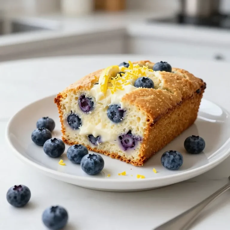 - 1 ½ cups all-purpose flour - 1 teaspoon baking soda - ½ teaspoon baking powder - ½ teaspoon salt - 1 cup plain Greek yogurt - 2 large eggs - ¾ cup granulated sugar - 1/3 cup vegetable oil - Zest of 1 lemon - 2 tablespoons fresh lemon juice - 1 teaspoon vanilla extract - 1 cup fresh blueberries (plus extra for topping) I love this recipe for its simplicity and taste. Each ingredient plays a key role. The Greek yogurt makes the loaf moist and tangy. The lemon zest adds a bright flavor. Fresh blueberries burst with sweetness. For toppings, consider adding extra blueberries on top. You can also sprinkle some lemon zest for a pop of color. These small touches make your loaf look even more inviting. The combination of flavors is truly delightful. Enjoy the process of making this treat! {{ingredient_image_1}} 1. Start by preheating your oven to 350°F (175°C). This step is key for even baking. 2. Grease a 9x5-inch loaf pan. This helps the loaf slide out easily after baking. 3. In a medium bowl, combine the dry ingredients. Whisk together: - 1 ½ cups all-purpose flour - 1 teaspoon baking soda - ½ teaspoon baking powder - ½ teaspoon salt 4. Set this bowl aside. In a larger bowl, it’s time to mix the wet ingredients. Combine: - 1 cup plain Greek yogurt - 2 large eggs - ¾ cup granulated sugar - 1/3 cup vegetable oil - Zest of 1 lemon - 2 tablespoons fresh lemon juice - 1 teaspoon vanilla extract 5. Whisk until smooth. Make sure everything is well blended. Now, incorporate the dry and wet mixtures. Gradually add the dry mix to the wet one. Stir gently. Avoid overmixing; we want a soft loaf. 6. Next, gently fold in the fresh blueberries. Do this carefully so you don't break them. 7. Pour the batter into the prepared loaf pan. Use a spatula to smooth the top. If you like, sprinkle some extra blueberries on top for a nice look. 8. Place the pan in your preheated oven. Bake for 50-60 minutes. Check doneness by inserting a toothpick into the center. It should come out clean. 9. After baking, remove the loaf from the oven. Let it cool in the pan for about 10 minutes. Then, carefully transfer it to a wire rack. Allow it to cool completely before slicing. - Preventing overmixing: Mix your batter gently. Overmixing can make your loaf tough. Stir until just combined. This keeps your loaf soft and light. - Ensuring even baking: Place the loaf pan in the center of your oven. This helps it bake evenly. Rotate the pan halfway through baking. This gives you a nice, golden crust. - Presentation ideas: Slice the loaf and place it on a pretty plate. Add fresh blueberries on top for color. A sprinkle of lemon zest also looks nice. This makes your dish pop! - Pairing with beverages: Serve your loaf with herbal tea or lemonade. The tartness of the lemon pairs well with these drinks. You can also try it with coffee for a cozy treat. Pro Tips Fresh Blueberries: Always use fresh blueberries for the best flavor and texture. Frozen blueberries can work, but they may release more moisture into the batter. Mixing Technique: When combining wet and dry ingredients, mix just until incorporated. Overmixing can lead to a dense loaf. Check for Doneness: Insert a toothpick into the center of the loaf; it should come out clean or with a few moist crumbs, not wet batter. Cooling Time: Let the loaf cool in the pan for 10 minutes before transferring to a wire rack. This helps prevent it from breaking apart. {{image_2}} You can change the yogurt in this recipe. Try using flavored yogurt like vanilla or honey. This twist adds new tastes and makes the loaf even more fun. You can also mix in nuts, like walnuts or almonds. They give a nice crunch and extra flavor. If you love spices, sprinkle in some cinnamon or nutmeg. A little goes a long way in adding warmth and depth. If you need a gluten-free version, swap the all-purpose flour for gluten-free flour. Look for a blend that works well in baking. It can still taste great! For those wanting less sugar, you can use a sugar substitute. Options like stevia or monk fruit work nicely. Just remember, these can change the texture a bit, so keep an eye on your loaf as it bakes. To keep your lemon blueberry yogurt loaf fresh, store it at room temperature. Place it in an airtight container. This will help lock in moisture and flavor. If you plan to eat it within a couple of days, this method works well. For longer storage, consider refrigerating it. Use a container that seals tightly to prevent drying out. If you want to save some for later, freezing is a great option. First, let the loaf cool completely. Then, wrap it tightly in plastic wrap. After that, place it in a freezer-safe bag or container. This keeps it fresh for up to three months. When you’re ready to enjoy it, thaw the loaf overnight in the fridge. You can also leave it out at room temperature for a few hours before serving. This way, it tastes just as good as when it was fresh! To make the loaf more moist, you can add more Greek yogurt. You could also use a bit of sour cream. Both will add creaminess and moisture. Another tip is to avoid overbaking. Check the loaf with a toothpick to see if it's done. Baking it just right helps keep the moisture in. Yes, you can use frozen blueberries! Just toss them in a little flour before adding them to the batter. This helps prevent them from sinking to the bottom. You may need to bake the loaf a little longer since frozen berries can chill the batter. If you don't have Greek yogurt, you can use regular yogurt. Sour cream is another great choice. You can even try buttermilk or cottage cheese for a different taste. Each substitute adds its own flavor, so choose what you like best! This blog post covered how to make a delicious loaf from scratch. We discussed the key ingredients, step-by-step instructions, and ways to customize it to your tastes. Remember, proper mixing and baking time are crucial for success. Explore different flavors and storage tips to keep your loaf fresh. Enjoying this recipe is easier with the right serving suggestions. You can also tweak ingredients to meet dietary needs. With these insights, you're ready to bake your best loaf yet!